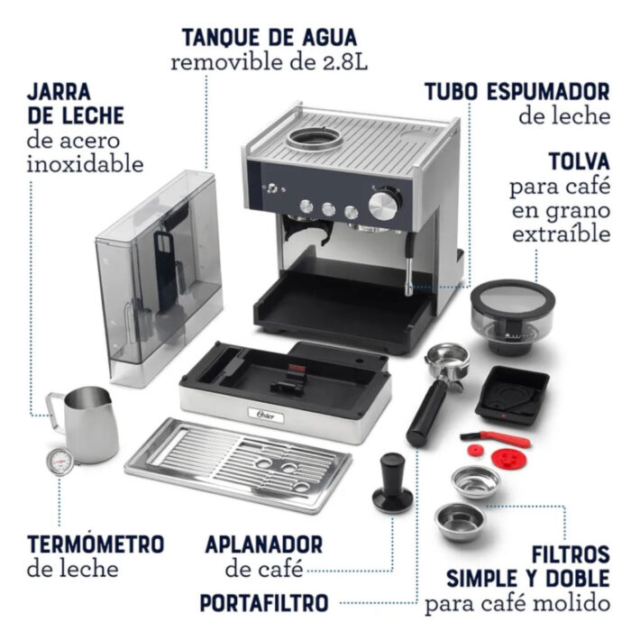 Cafetera Oster para Espresso Perfect Brew Máxima BVSTEM7400 - Imagen 8