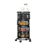 Estante Organizador Vertical de 4 Niveles con Ruedas