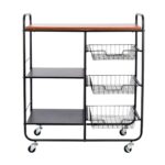 Carrito organizador de cocina de 3 niveles con ruedas