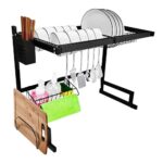 Escurridor de platos individual sobre fregadero