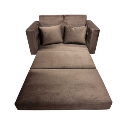 Sofá Cama de Madera de Pino Sólida y Espuma de Alta Densidad