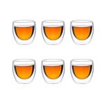 Vasos Doble Pared de Vidrio 80 ml – Estilo y Resistencia para Shots y Espresso