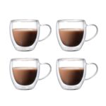 Set de 4tzs de Vidrio Doble Fondo de Borosilicato – 150 ml