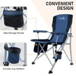 Silla para camping portátil para exteriores 150kg azul - Imagen 6