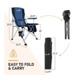 Silla para camping portátil para exteriores 150kg azul - Imagen 7