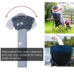 Silla para camping portátil para exteriores 150kg azul - Imagen 8