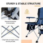 Silla para camping portátil para exteriores 150kg azul - Imagen 5