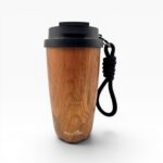 Vaso termo para bebidas frio-calor 6h acero inox 500ml madera