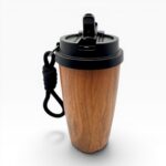 Vaso termo para bebidas frio-calor 6h acero inox 500ml madera - Imagen 4