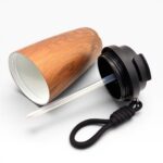 Vaso termo para bebidas frio-calor 6h acero inox 500ml madera - Imagen 3