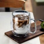 Set tazas 2pzs 250ml doble pared vidrio café - Imagen 3